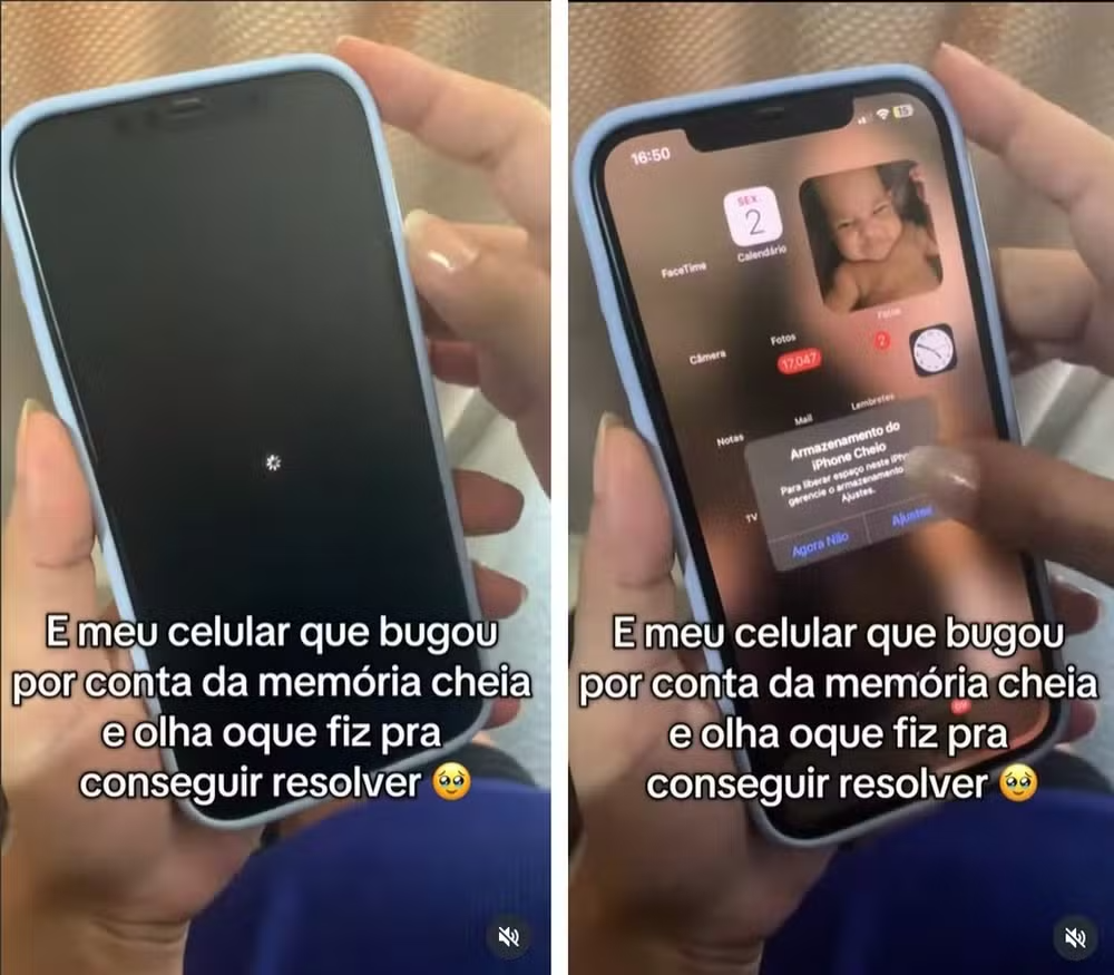 Memória cheia no iPhone? Jovem ‘conserta’ celular com truque rápido e viraliza