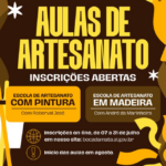 Inscrições para Escolas de Artesanato estão abertas em Boca da Mata